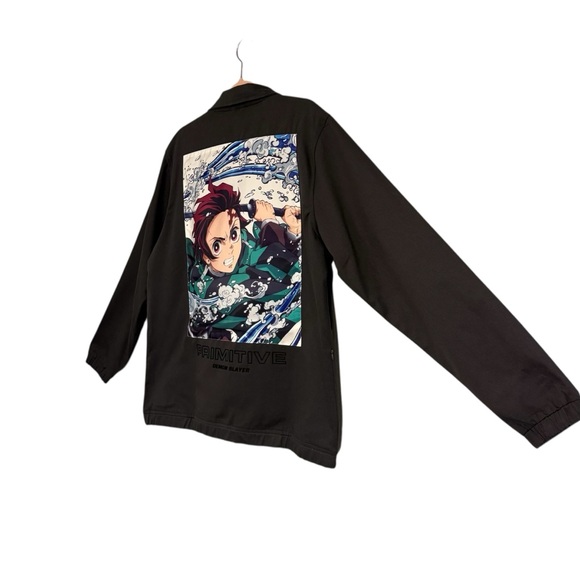 Primitive X Demon Slayer Charcoal Utility Jacket. Tanjiro Jacket. Size Medium. - Picture 3 of 15